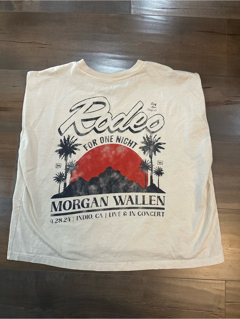 Morgan Wallen 2024 Stagecoach 'Rodeo For One Night' White Graphic Muscle Tee